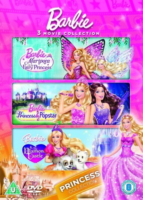 BARBIE MOVIE PRINCESS FILM DVD COLLECTION FARY MARIPOSA POPSTAR