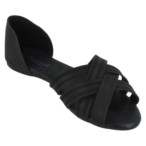 SALE flache Damenschuhe F0R0059 offene Zehenpartie Sandalen von Savannah Collection JETZT 2,99 £ - Bild 7 von 27