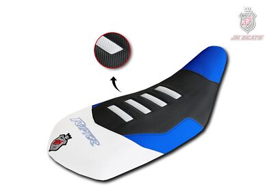 Yamaha YFM Raptor 90 JN-Design Sitzbezug Anti-Rutsch Schwarz & Blau & Weiß