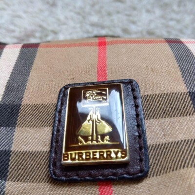 バッグ vintage Burberry mini boston bag Burberry Mini Boston Bag Nova Check Beige Brown Leather From Japan