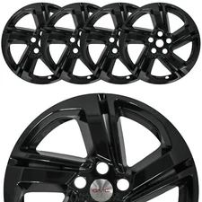 2018-23 GMC Terrain SLE SLT 18" Black Wheel Skins Hub Caps Full Alloy Rim Covers