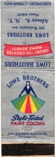 Albany New York Lowe Brothers Paint Colors Vintage Matchbook Cover