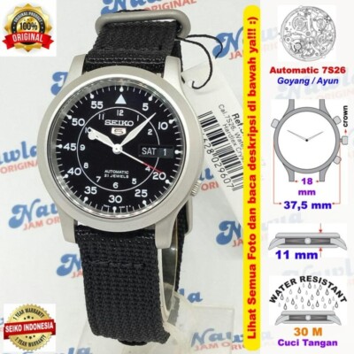 Brand New Seiko 5 SNK809K2 Black Military Strap Black Dial Brand New Seiko 5 SNK809K2 Black Military Strap Black Dial