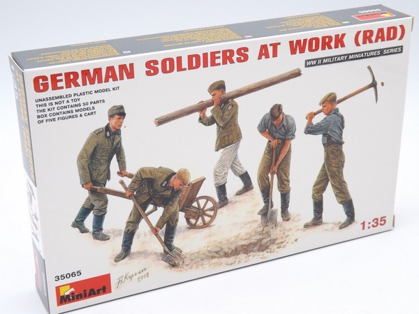 Miniart 35065 German Soldiers At Work (Rad) Figuren Modell Bausatz 1:35 In Ovp --image
