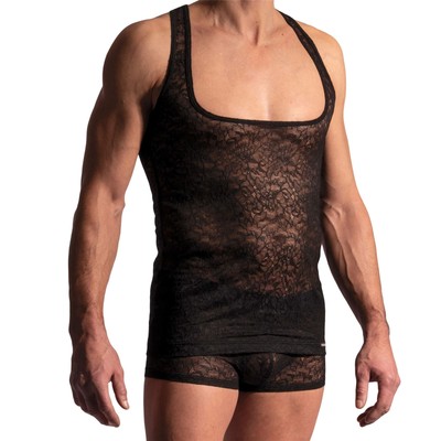 Manstore M/38'' M2231 Trainingshemd Herren Unterwäsche Weste Dessous Spitze Top