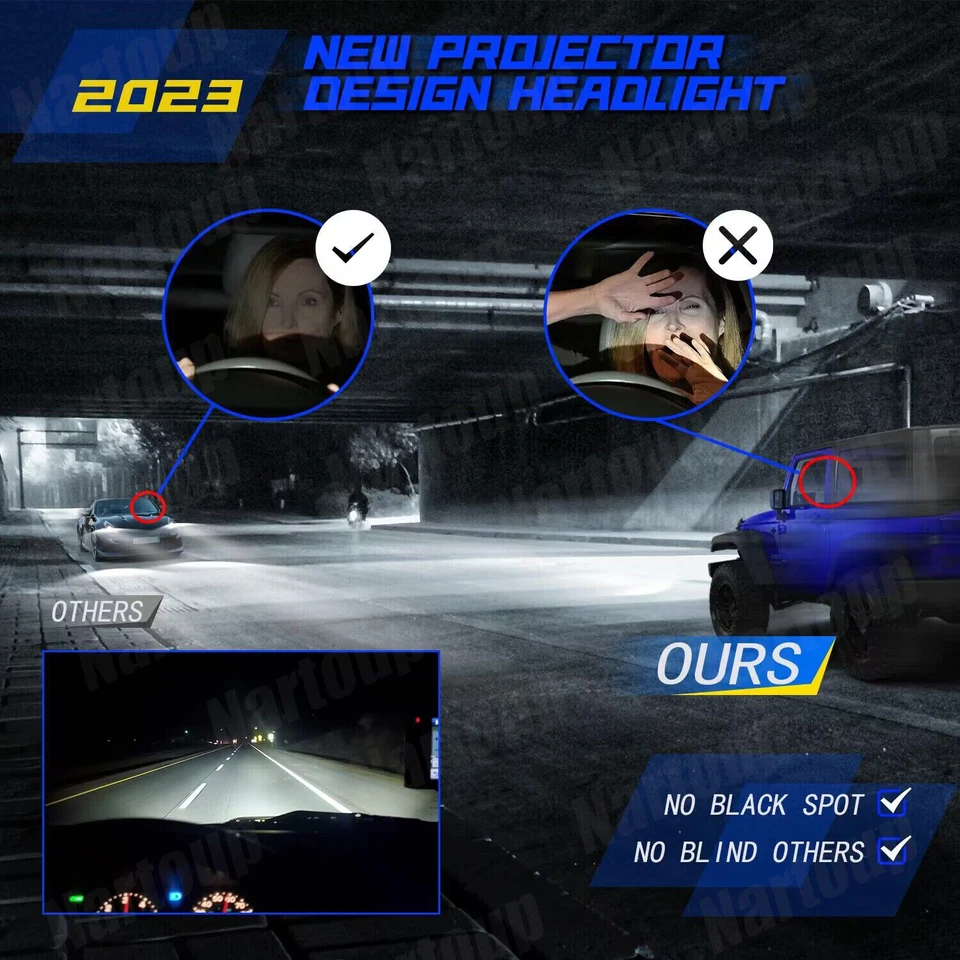 7'' Round Black DOT LED Headlights Halo Hi/Lo Beam for Classic Mini Austin Rover Foto 4 de 4