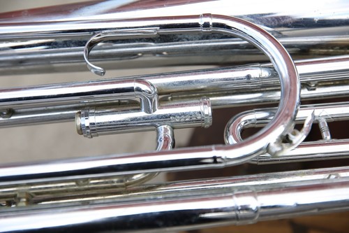 Vintage Getzen Baritone Bugle Single Valve Trumpet Horn antique instrument parts - Picture 13 of 17
