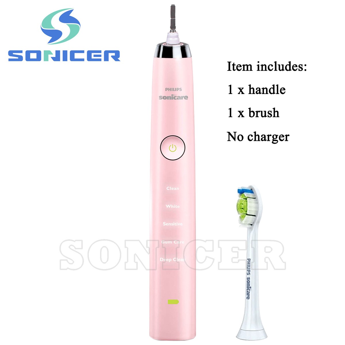 Philips フィリップス 電動歯ブラシ ソニッケアー　ピンク　hx939P Philips Sonicare HX939P Handle & Brush Head, DiamondClean, Pink | eBay