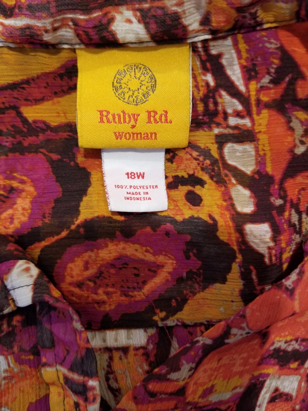 Ruby Rd. Women's Blouse Sheer Geometric Design Ro… - image 4