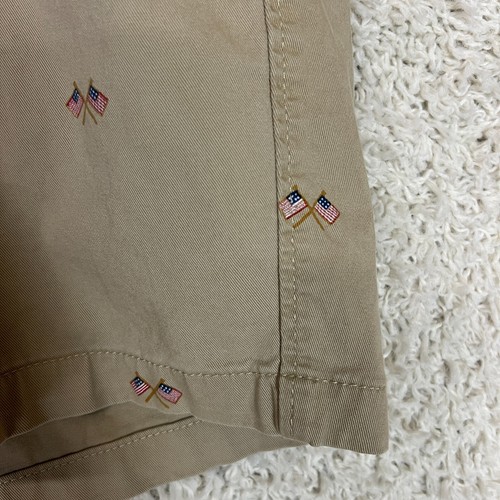 Pantalones Cortos Bandera Americana Saddlebred Para Hombre Talla 40W Azul Chino Frente Plano 7" Entrepierna - Imagen 2 de 9