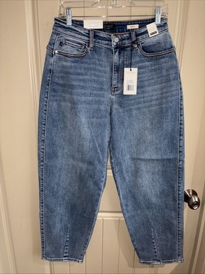 Judy Blue 9/29 High Waist Medium Blue Barrel Jeans With Pockets