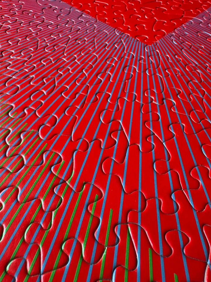 Jigsaw Puzzle Springbok Splendor Of Red Anuszkiewicz 450 Pc Complete 1969 Exc Ud - Image 4 of 4