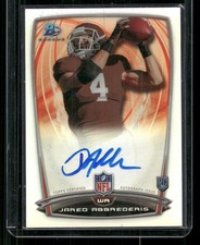 2014 Bowman #10 Jared Abbrederis Chrome Rookie Autographs Refractors