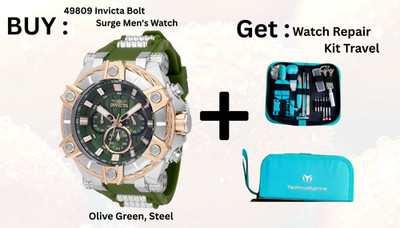 Invicta Bolt Surge Men's Watch - 52mm, Olive Green, Steel (49809