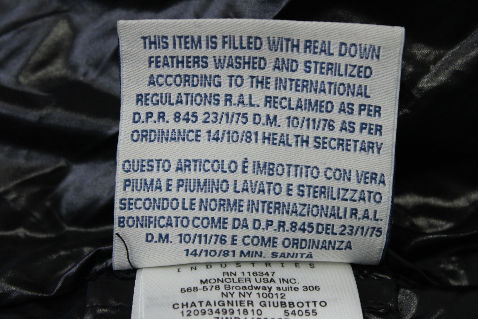 Moncler Black Long Sleeve Mock Neck Body-Warmer Button Puffer Jacket Size 2 thumbnail 17