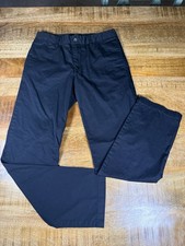 Polo Ralph Lauren Boys Black Chino Pants Flat Front Cotton Uniform Size 14 Youth