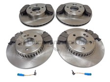 Front And Rear Brake Discs & Pads & Sensors For Mercedes C-Class C180 C200 C220