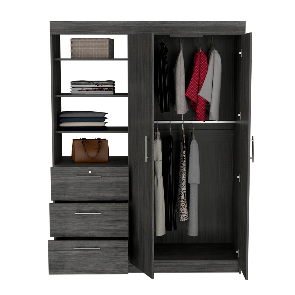 Armoire Rumanu Smokey Oak Bedroom Wardrobe
