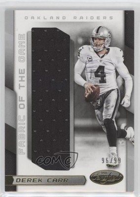 2016 Certified Fabric of the Game 96/99 Derek Carr #68 a6i