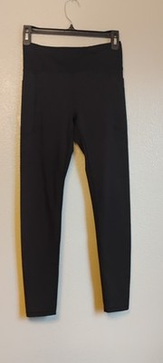 Athleta Girl Leggings Girls XL 14 Black High Rise Side Pockets Full Length
