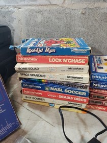 1982 Mattel Intellivision II Console 5872 UNTESTED with 27 Games And Voice Modul