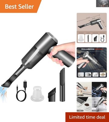 Convenient Cordless Handheld Vacuum with Strong Suction - Perfect for Home & Car