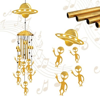 Alien Wind Chimes for Outside - Aliens UFO Windchimes Gifts for Men/Women/Dad...
