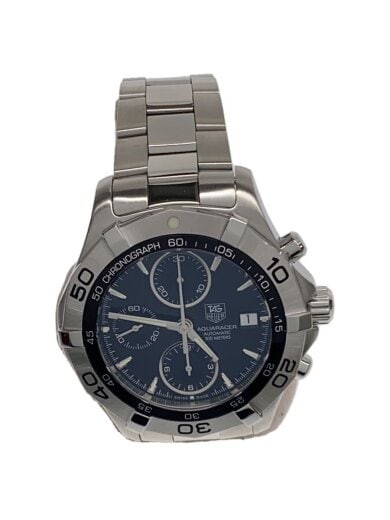 TAG Heuer Aqua Racer Automatic Black Silver Stainless Steel Watch 202412WOH Day Date