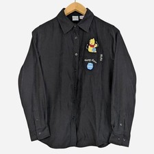 Vintage Disney Winnie the Pooh Hunny Lover Embroidered Button Down Shirt Small