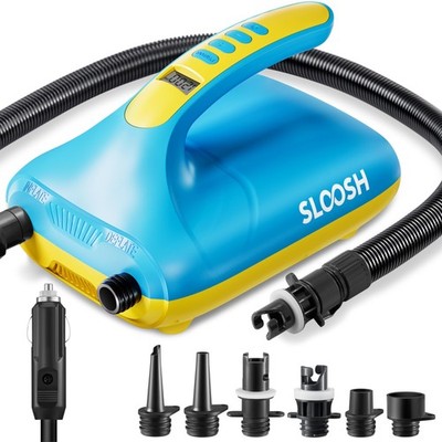 Paddle Board Pump 20 PSI Dual Stage 12V DC Auto Off Sloosh Electric