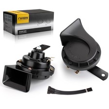 Horns Auto Horn 12V Car Horn Loud DualTone Waterproof Electric Snail Horns Ki...
