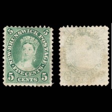6181 New Brunswick SG16 5c Green 1863. Sc#8a Mi6b Mint MNG. C£29