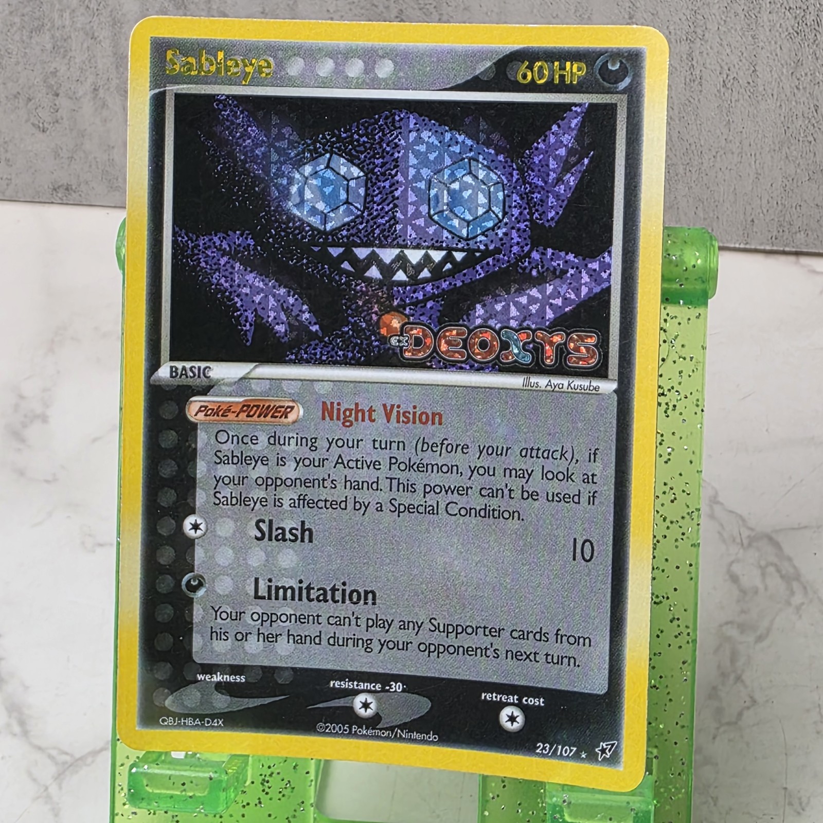 Sableye 23/107 2005 EX Deoxys Pokemon TCG Reverse Holo Stamped -