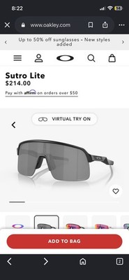 Oakley Sutro Lite Sunglasses Black Frame/Black Tinted Lenses