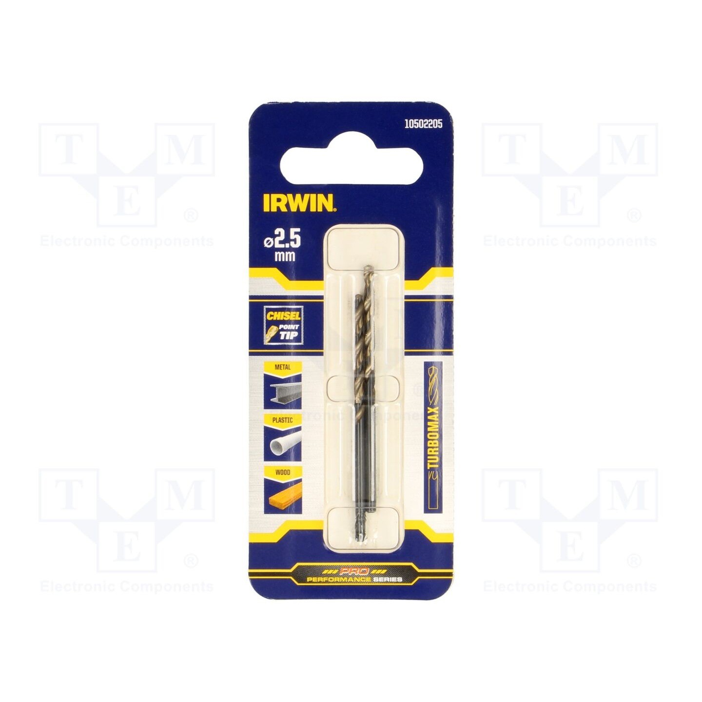 IRWIN® Turbomax HSS Drill Bit 2.5mm OL:57mm WL:30mm IRW10502205 - Image 3
