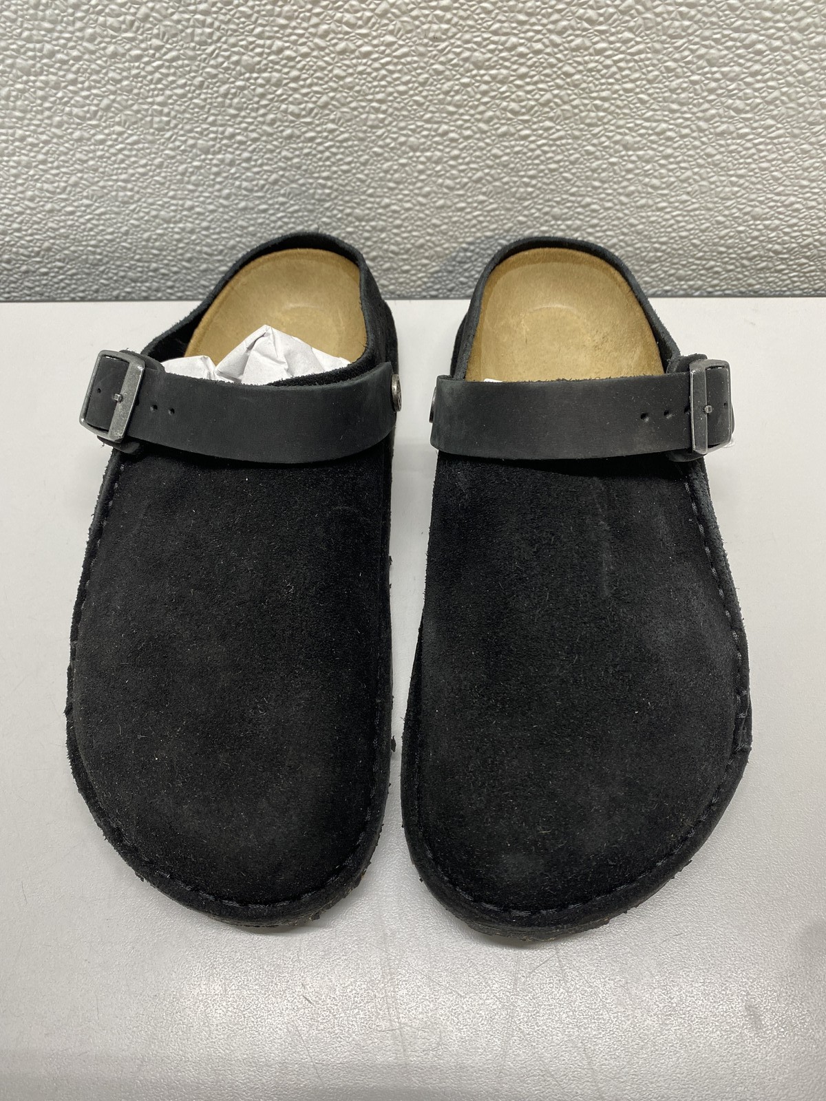 Birkenstock Womens Lutry Premium Sueded Strap Clogs Size US 5/EU 36 Black