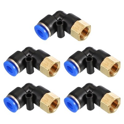6mm Schlauch x 1/8'' PT Innengewinde 90° Push-Fitting für 5er Pack