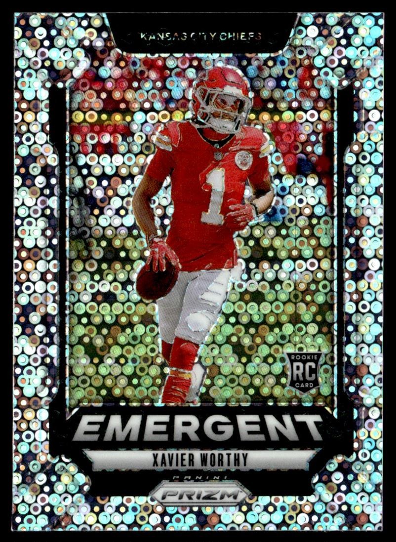 2024 Prizm Silver No Huddle Emergent Xavier Worthy Kansas City Chiefs #7