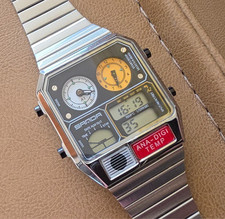 SANDA 3192 ANA-DIGIT  re-edition Citizen  from 80'steel new !!! only watch