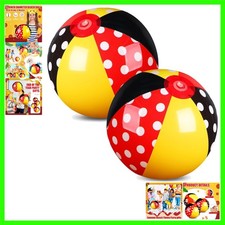 Colorful Polka Dot Inflatable Beach Balls - Perfect for Pool  Party Fun