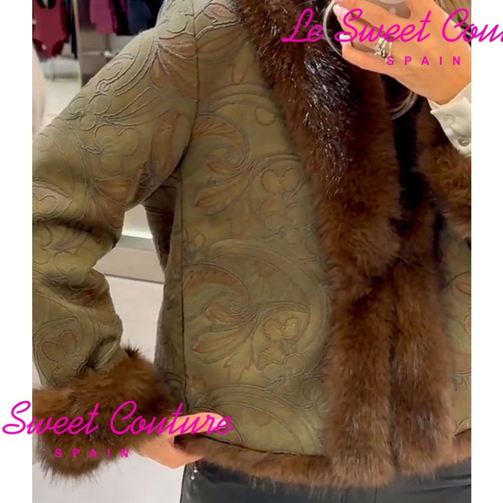 ZARA WOMAN NWT FW25 EMBROIDERED DOUBLE-FACED JACKET 8372/248/507