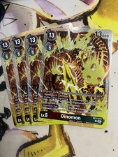 Dinomon EX11-011 Dawn of Liberator Digimon Card Game Playset Of 4