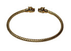 Dyadema Italy Sterling Silver Vermeil CZ? Devil Dog Cuff Bracelet Signed — photo 2