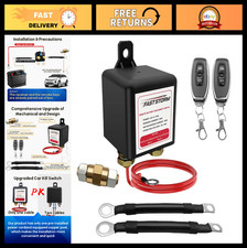 12V 250A Remote Battery Disconnect Switch - Anti-Theft Cut Off Kit for Car, RV,