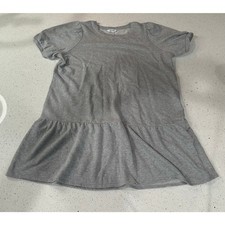 Nine West Heather Gray Puff Sleeve CrewNeck Sweatshirt Dress Size XXL