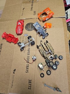 Vintage 1/24 1/32 Slot Car Parts Lot Ferrari Etc