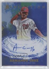 2021 Bowman Inception Primordial Prospects Blue Foil 68/75 Armando Cruz Auto 0a3