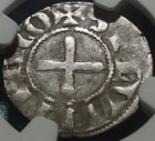 1150-1200 MEDIEVAL FRANCE Priory of Souvigny "SILVER DENIER" Certified by NGC  — photo 3
