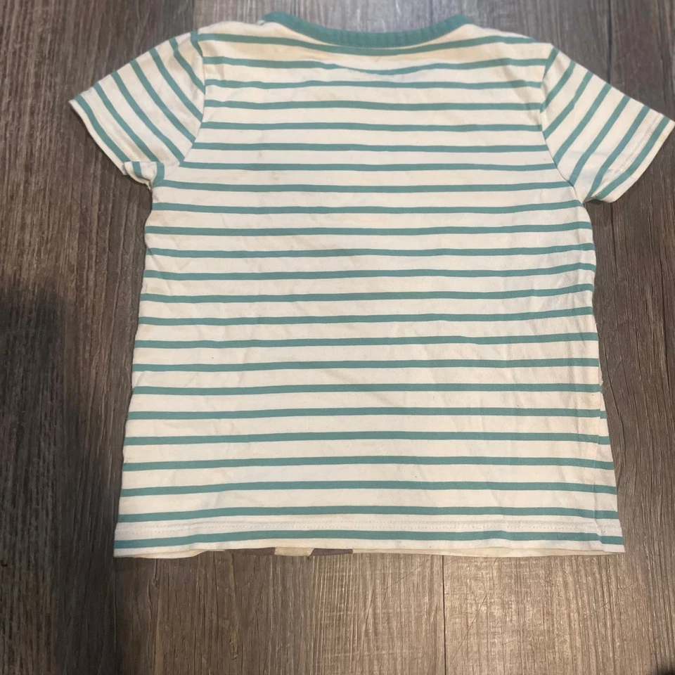 Camisa a rayas con apliques de gato Mini Boden Foto 2 de 4