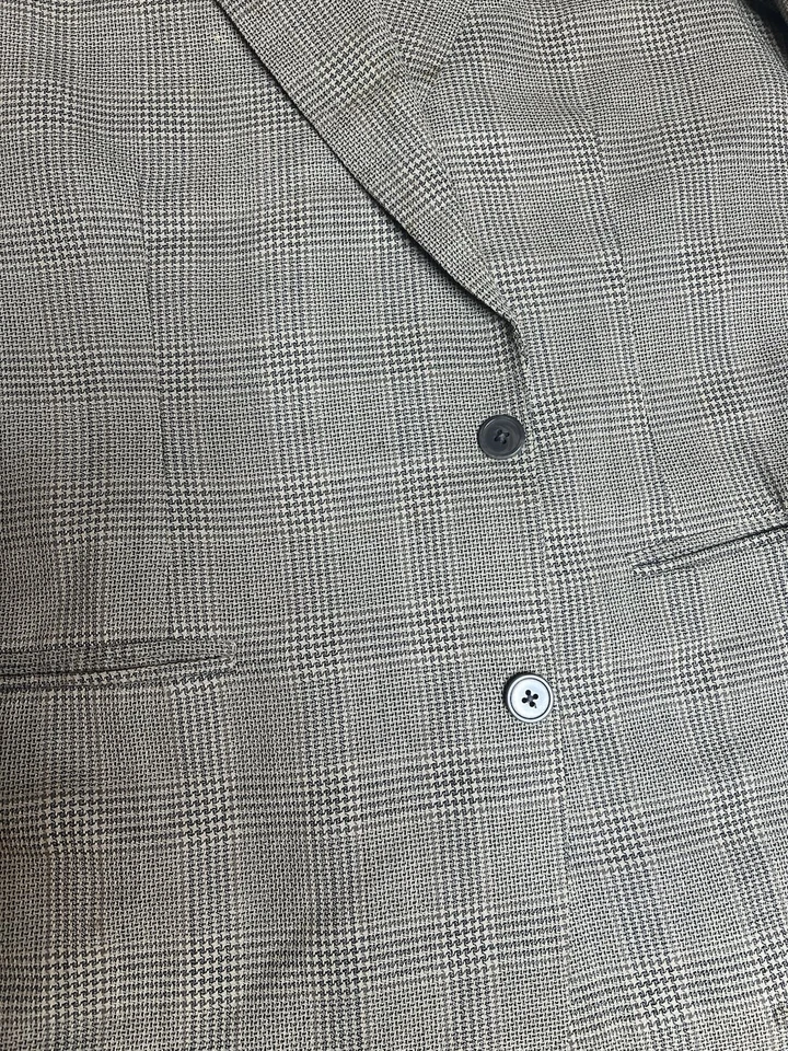 Vintage Pierre Cardin Men’s Black & White 100% Wool Woven Tweed Blazer  - Image 4 of 4